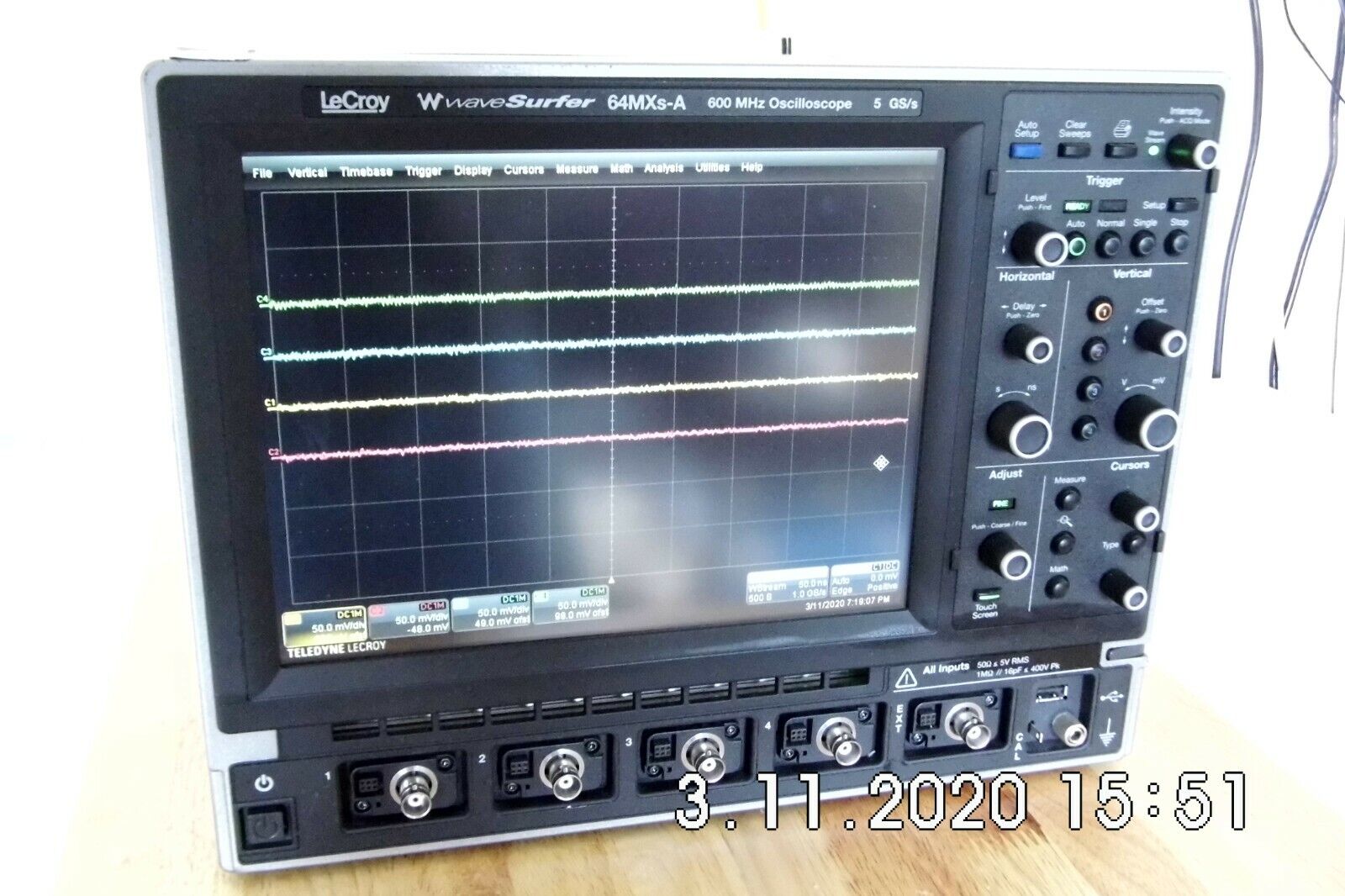 Lecroy Wavesurfer 64MXs-A Touchscreen Oscilloscope 600MHz 5GS/s 4CH Lecroy Wavesurfer 64MXs-A Touchscreen Oscilloscope 600MHz 5GS/s 4CH